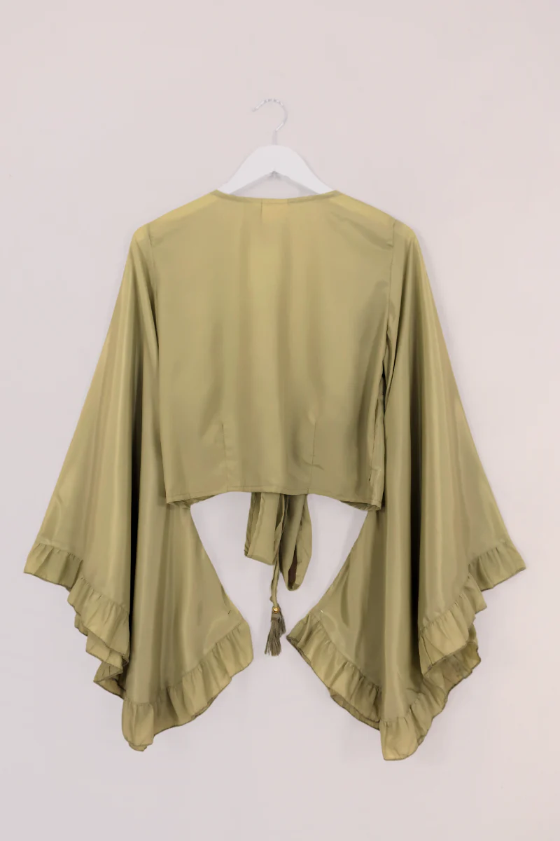 Khroma Venus Wrap Top in Caterpillar Green - Image 5