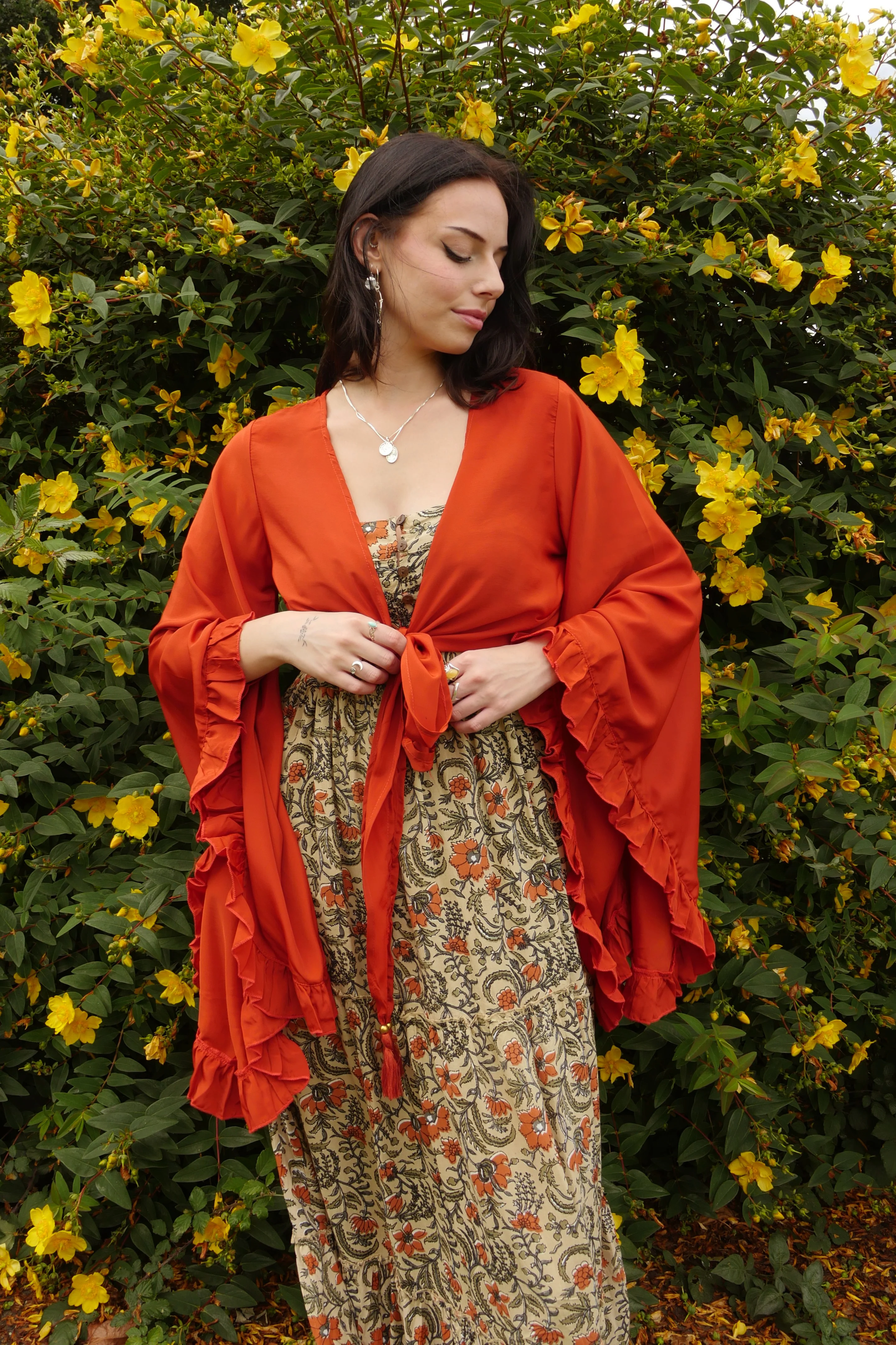 Khroma Venus Wrap Top in Chili Red