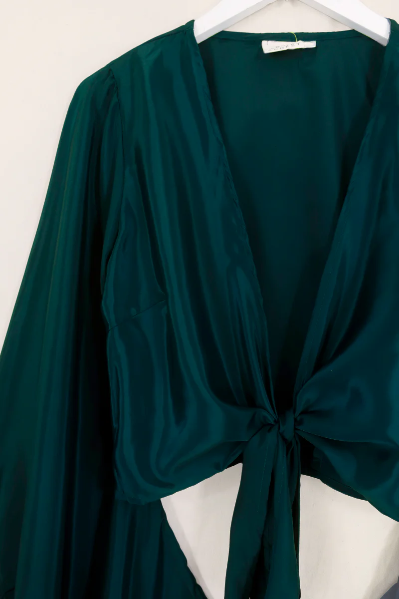 Khroma Venus Wrap Top in Dragonfly Blue - Image 3