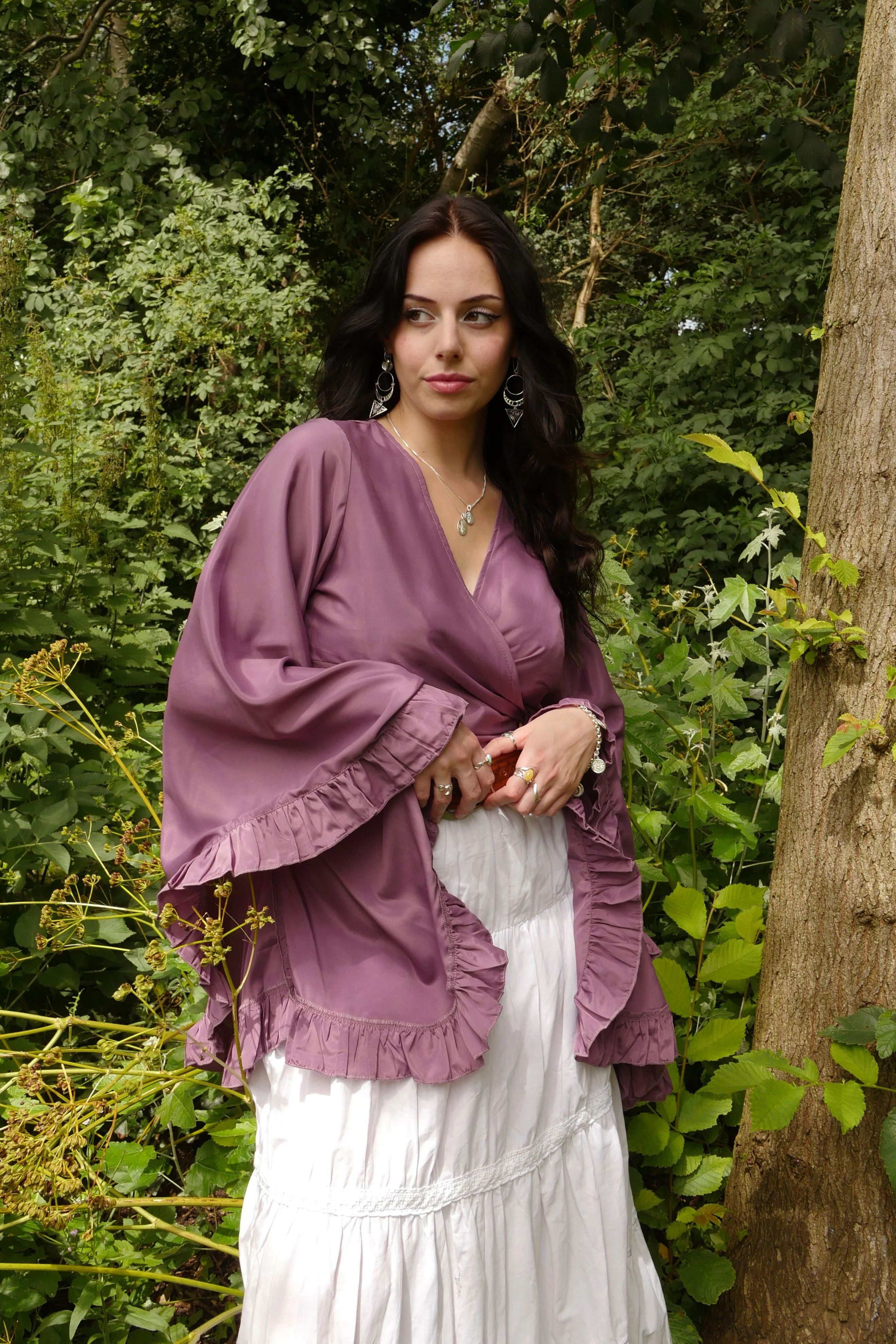 Khroma Venus Wrap Top in Lavender Purple