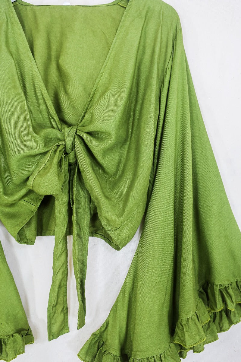 Khroma Venus Wrap Top in Pixie Green - Image 3