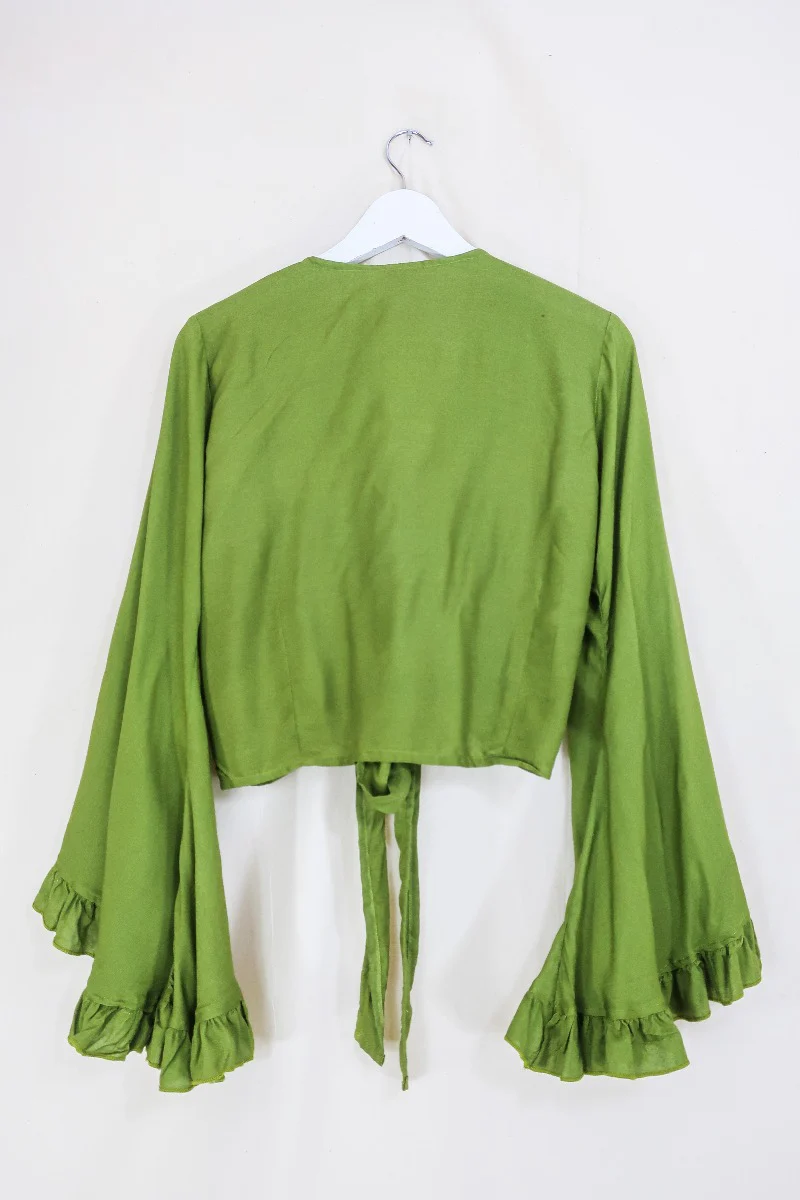 Khroma Venus Wrap Top in Pixie Green - Image 4