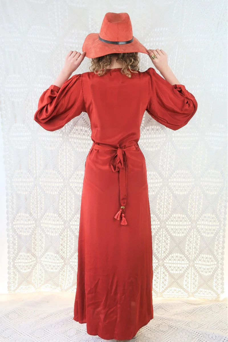Khroma Lola Wrap Dress in Chili Red - Image 3