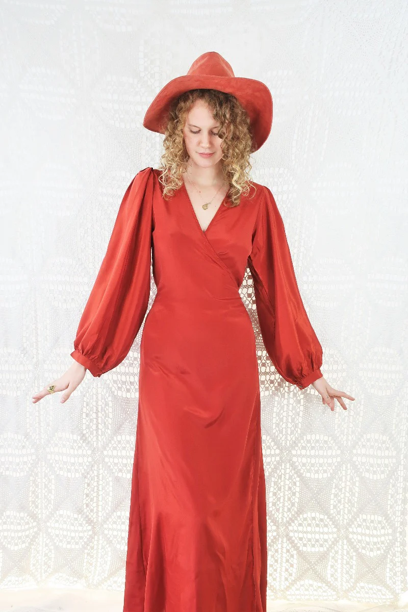 Khroma Lola Wrap Dress in Chili Red - Image 5
