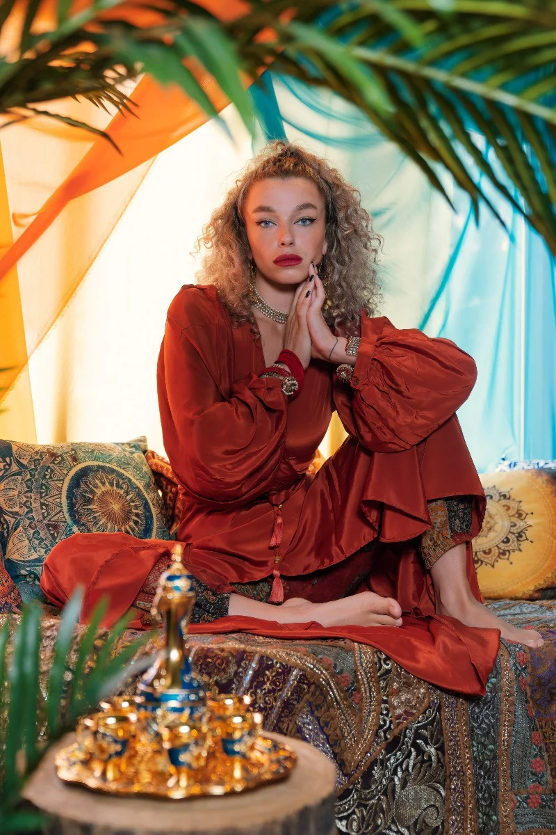 Khroma Lola Wrap Dress in Chili Red - Image 7