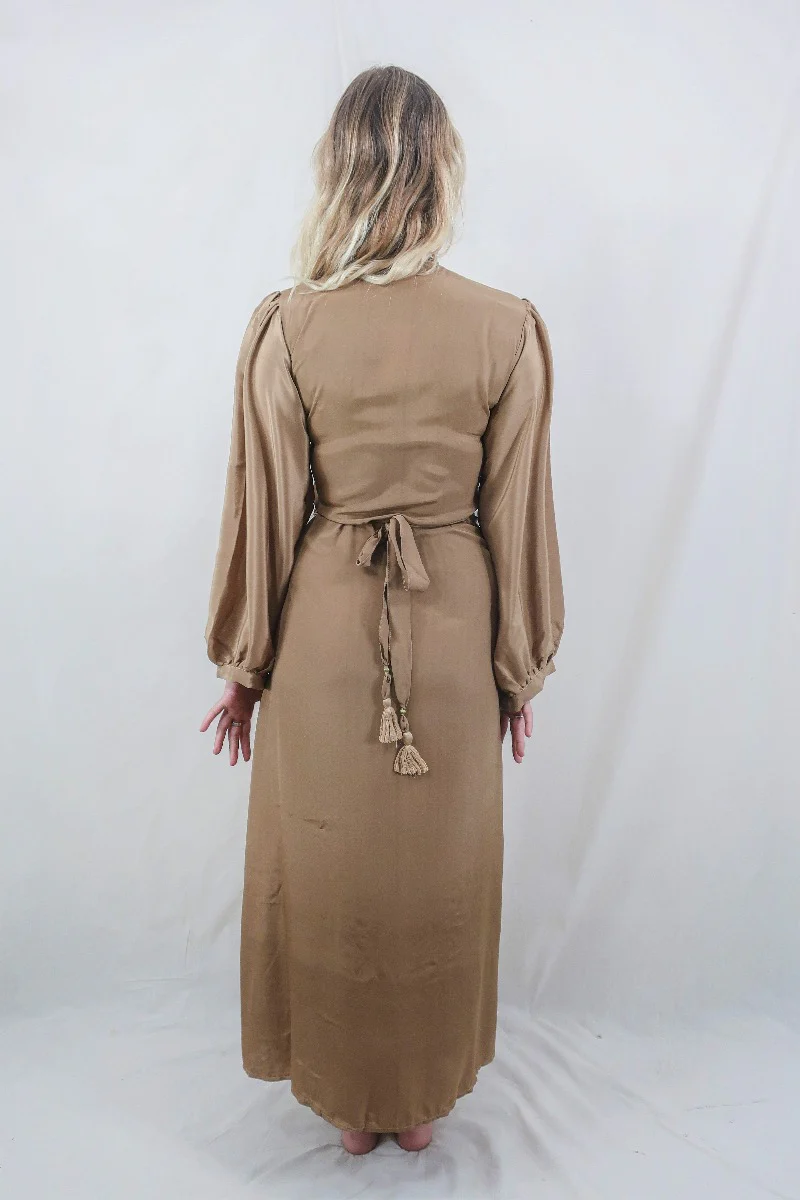 Khroma Lola Wrap Dress in Golden Sands - Image 4