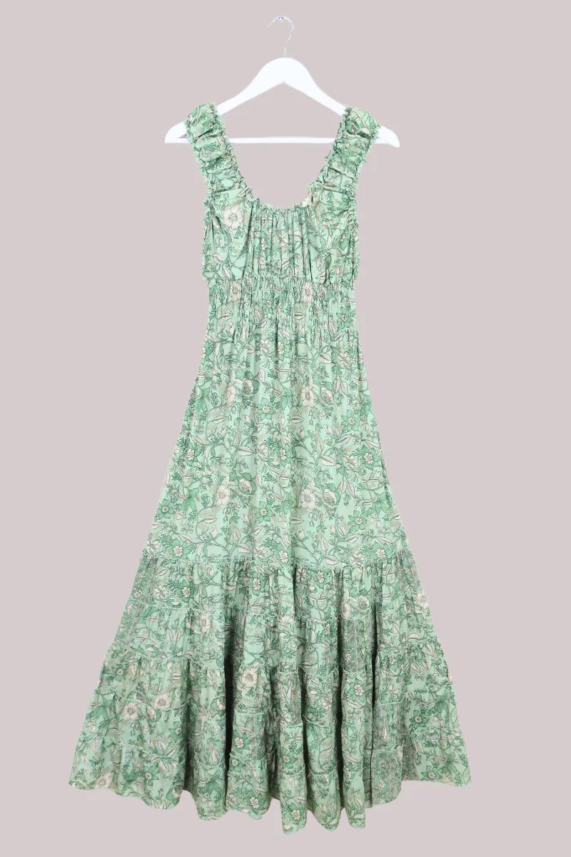 Maisie Folklore Floral Maxi Dress in Bamboo Green - Image 5