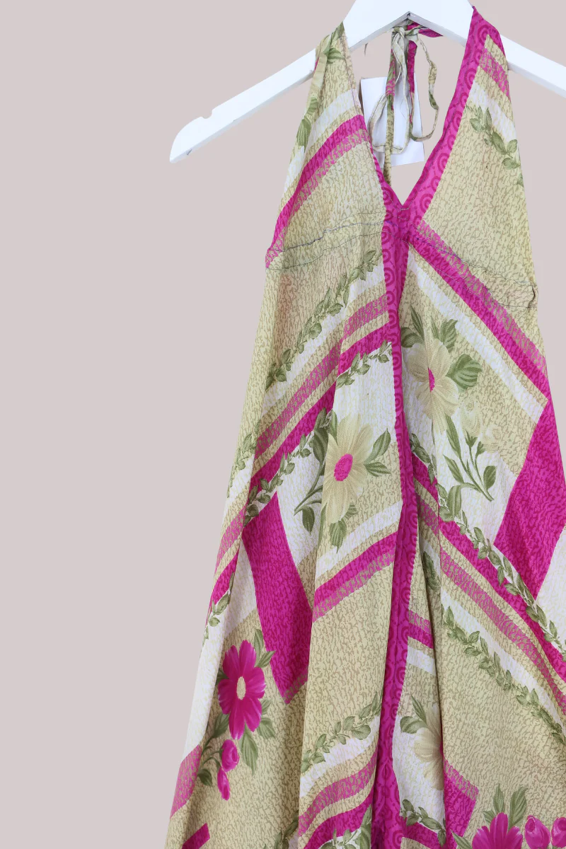 Medusa Harem Jumpsuit in Patchwork Carnation Pink - Free Size M/L - Image 2