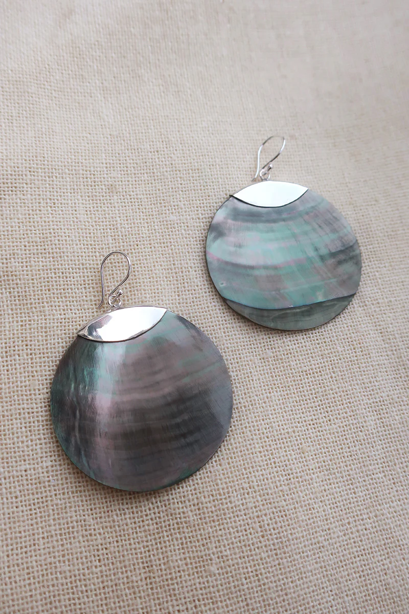 New Moon Handcrafted Earrings in 925 Silver