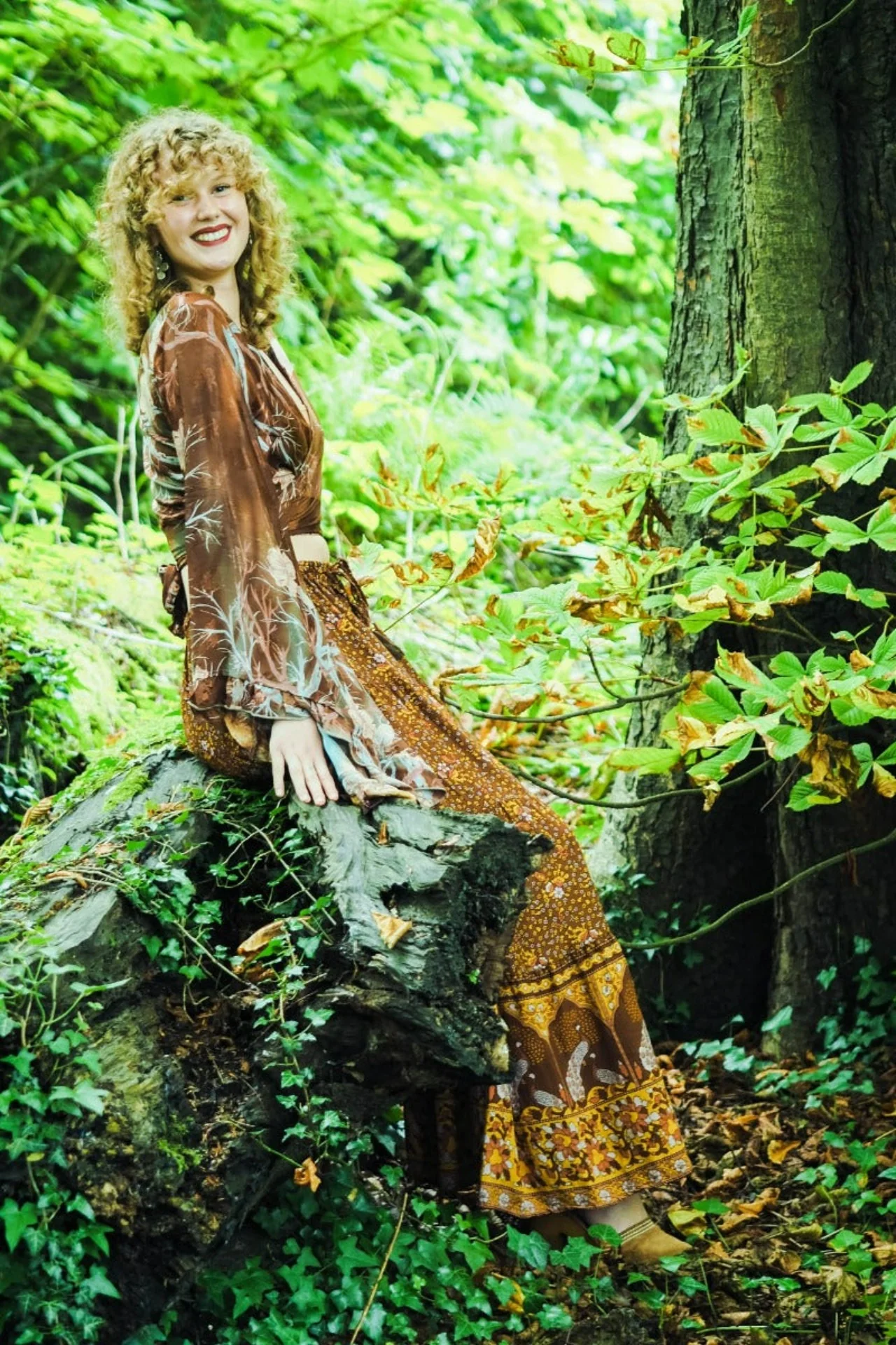 Peacock Prairie Skirt in Gingerbread - Free Size - Image 6
