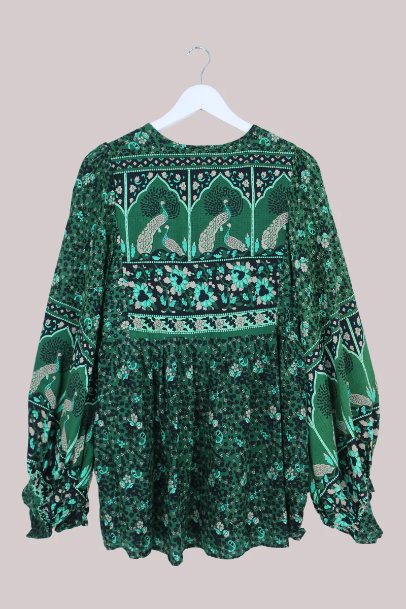 Peacock Prairie Top in Forest Green - Image 4