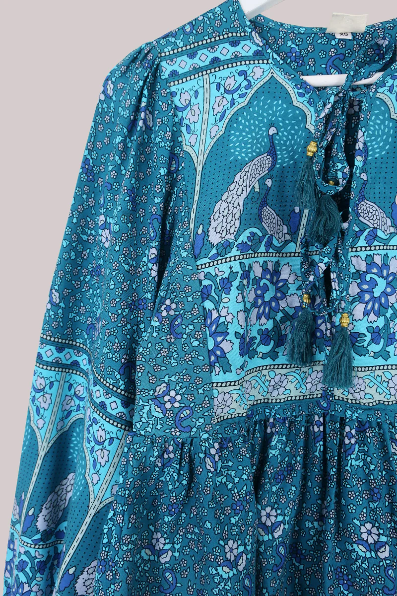 Peacock Prairie Top in Ocean & Indigo - Image 3