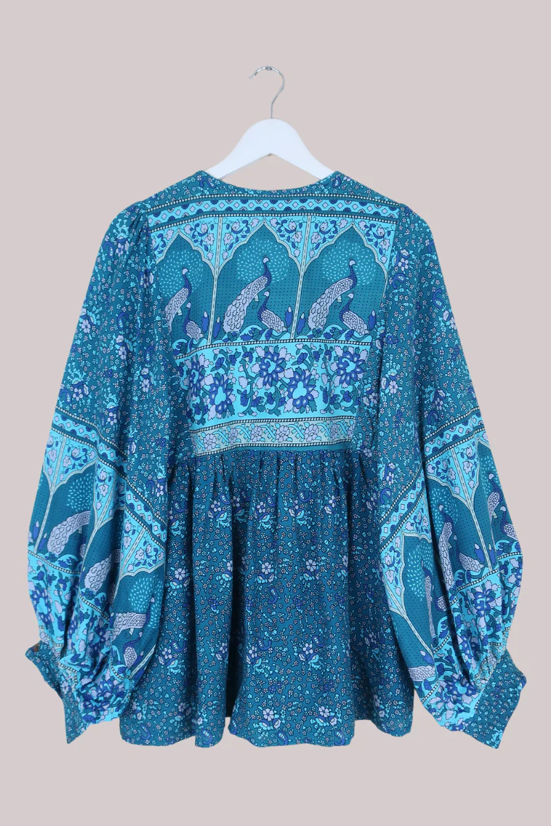 Peacock Prairie Top in Ocean & Indigo - Image 4