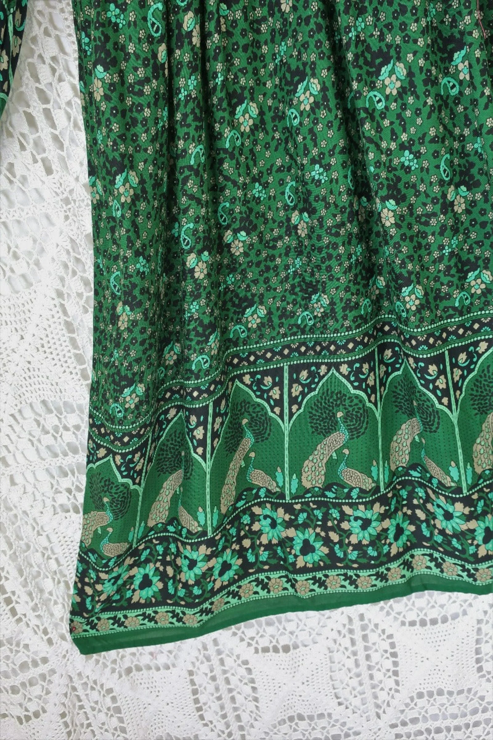 Peacock Primrose Dress in Forest Green - Image 6