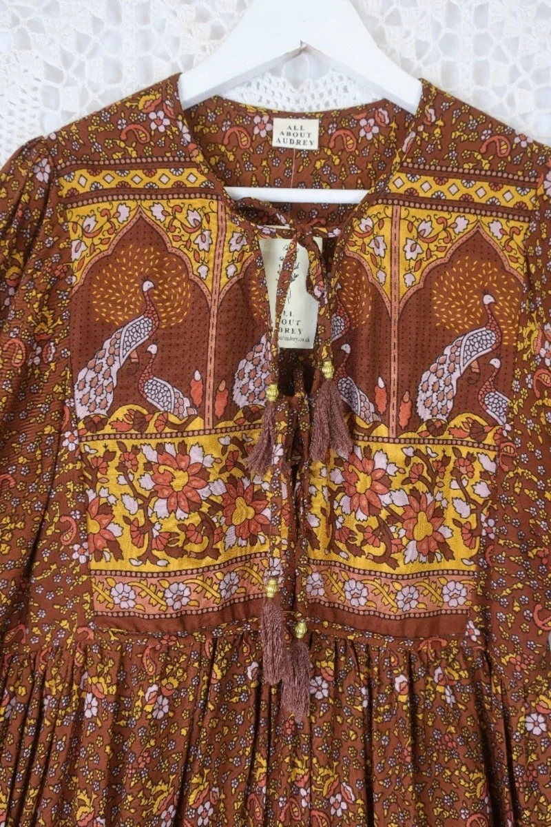 Peacock Primrose Dress in Gingerbread - Image 3