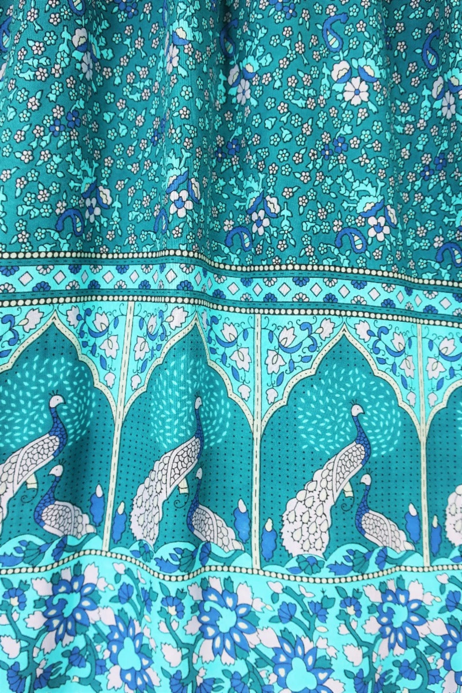 Peacock Primrose Dress in Ocean & Indigo - Image 6