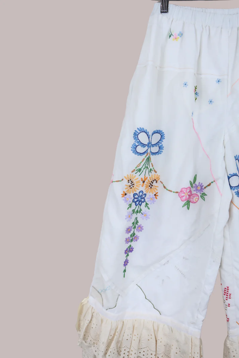 Philippa Vintage Tablecloth Bloomers in Regency Flower Show Embroidery - Image 2