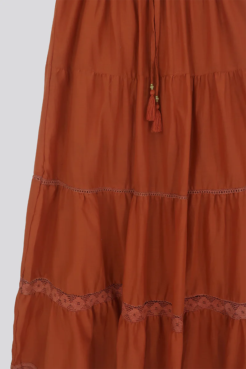 Pisces Crochet Skirt in Bergamot Orange - Image 3