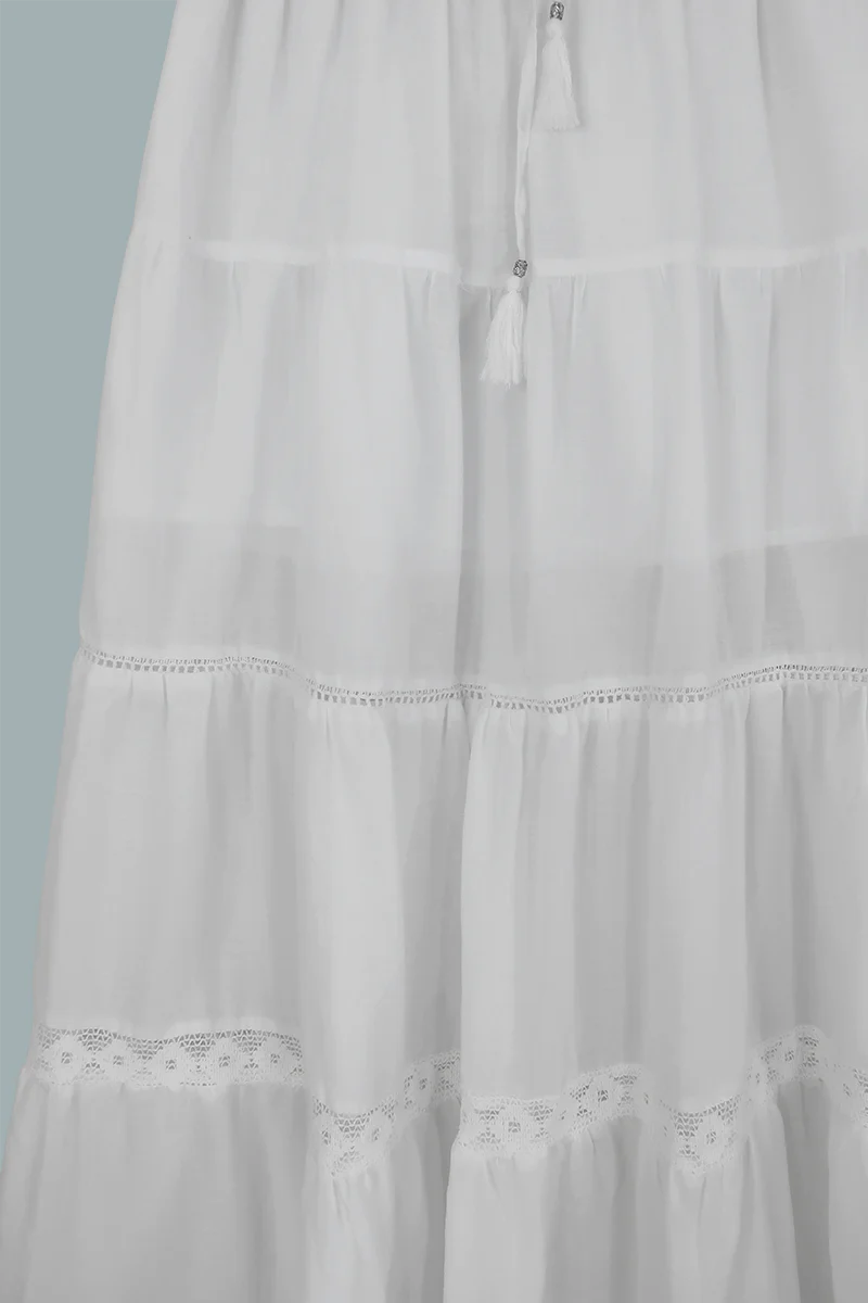 Pisces Crochet Skirt in Diary White - Image 3