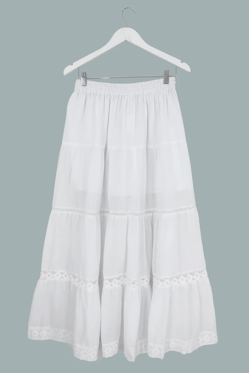 Pisces Crochet Skirt in Diary White - Image 4