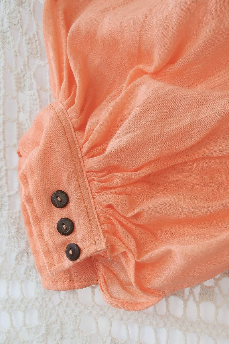 Khroma Primrose Dress in Peach Powder Indian Cotton - Image 5