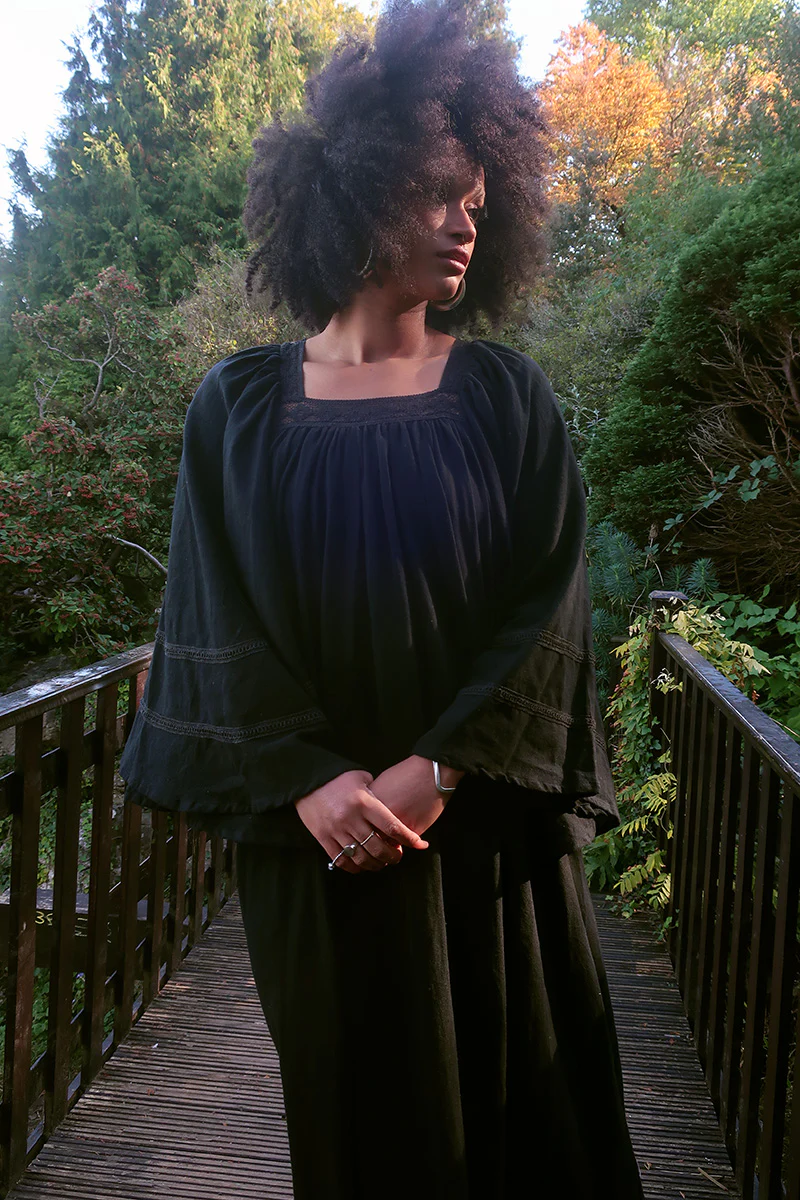 Raven Maxi Dress in Nightshade Black - Image 3