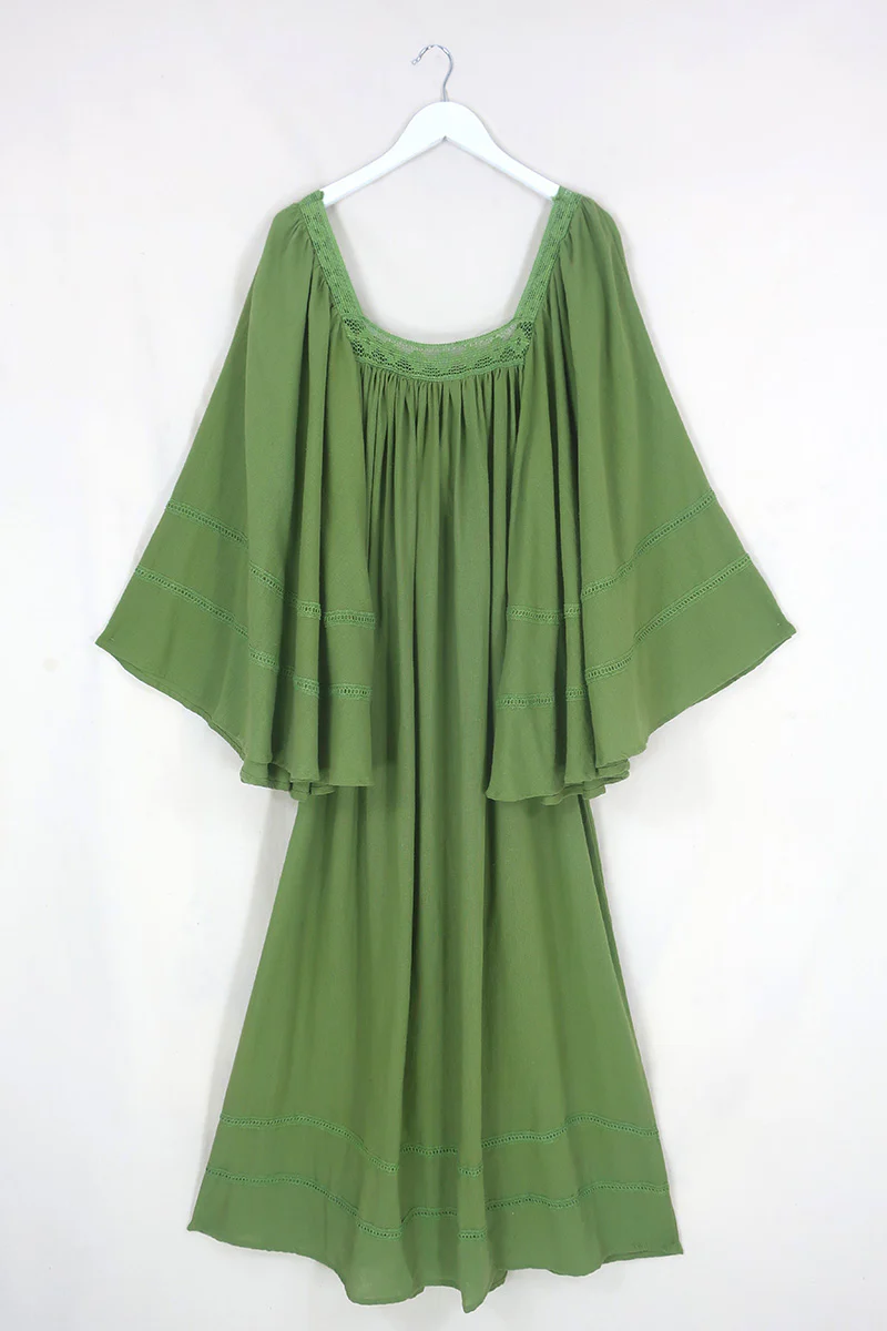 Raven Maxi Dress in Pixie Green - Image 2