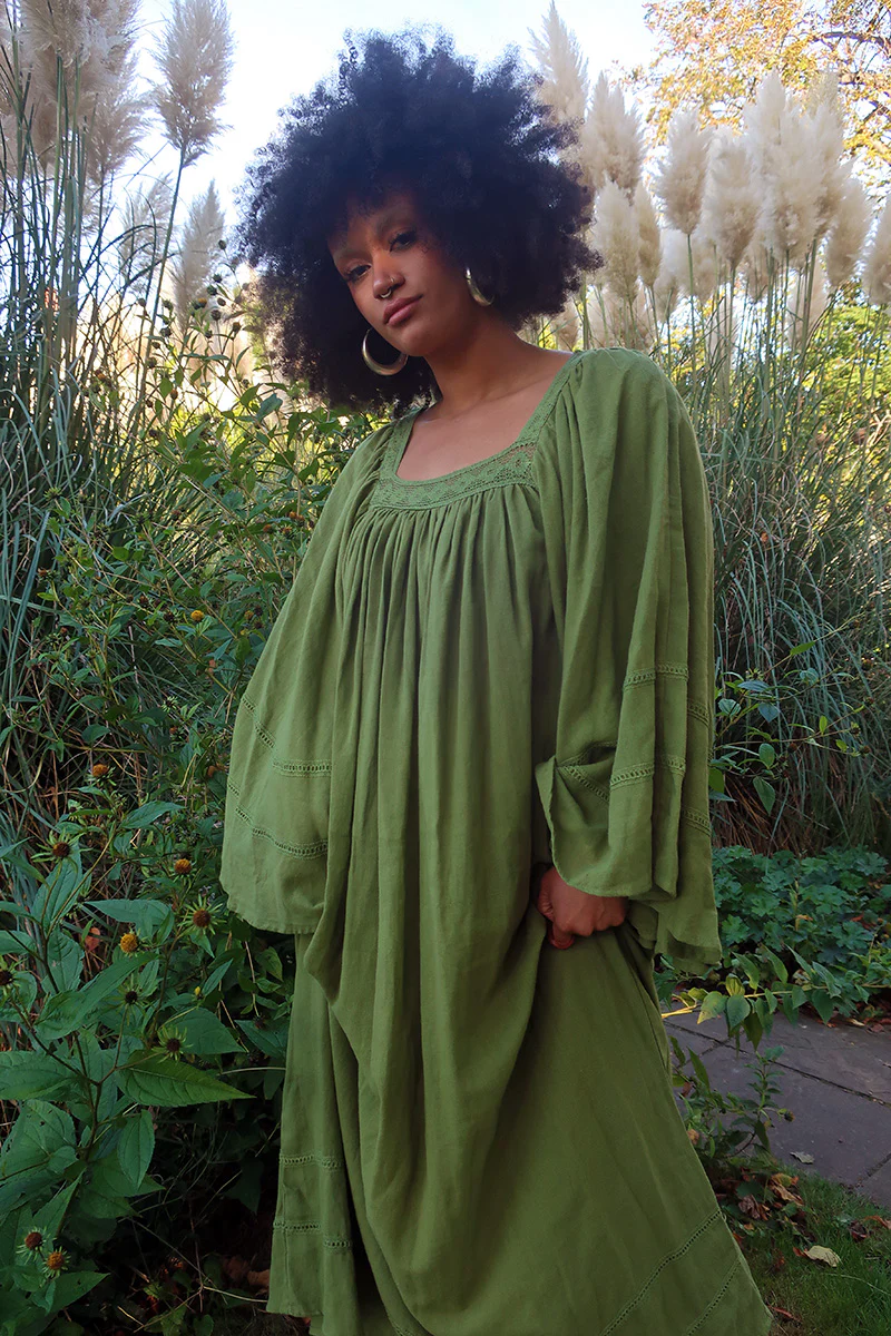 Raven Maxi Dress in Pixie Green - Image 3