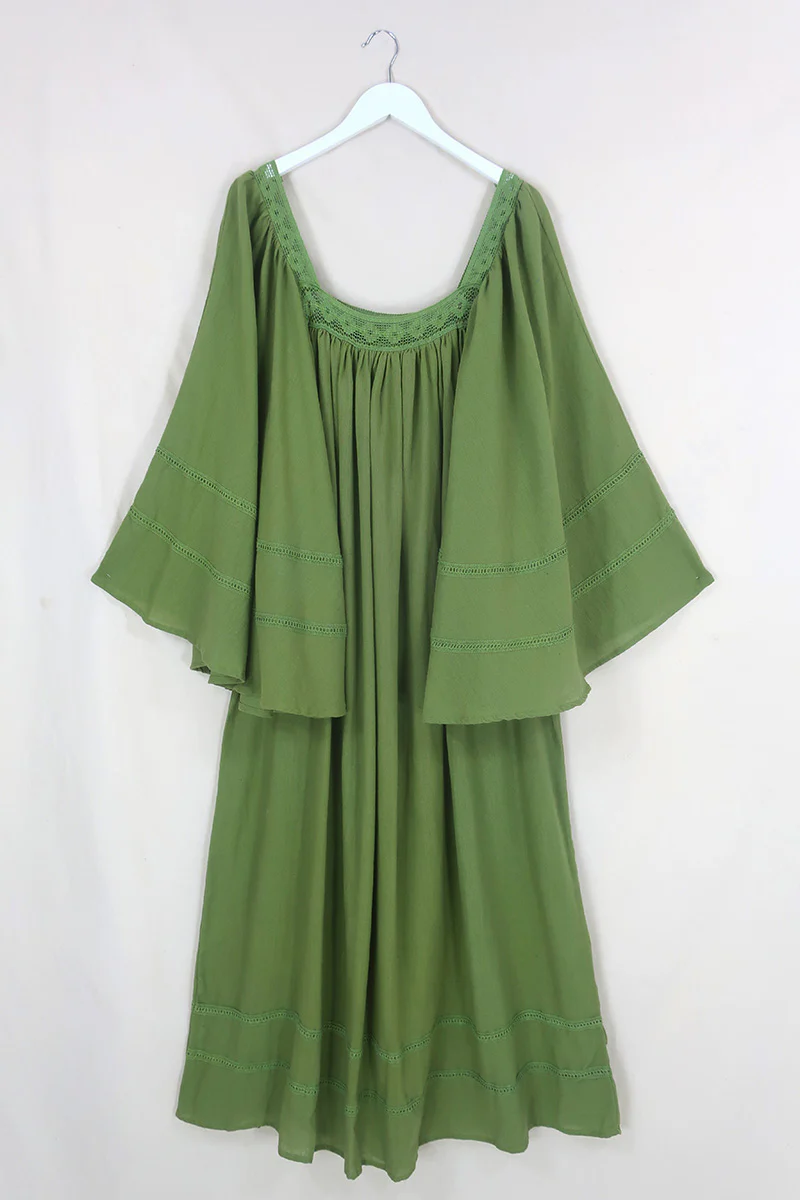 Raven Maxi Dress in Pixie Green - Image 5