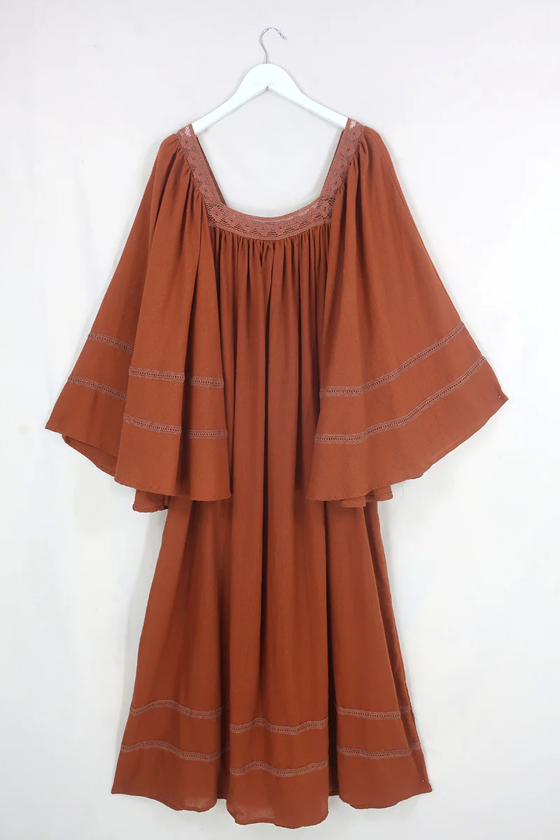 Raven Maxi Dress in Red Clay - Image 2