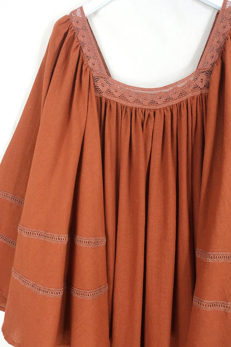 Raven Maxi Dress in Red Clay - Image 4