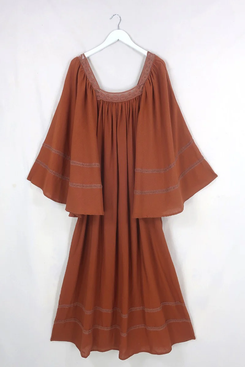Raven Maxi Dress in Red Clay - Image 5