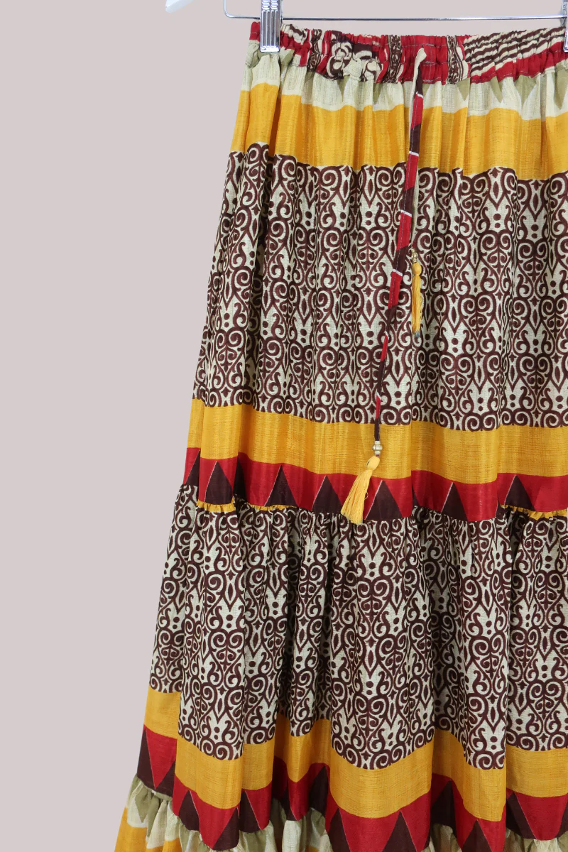 Rosie Maxi Skirt in Mediterranean Stripe - Free Size - Image 2