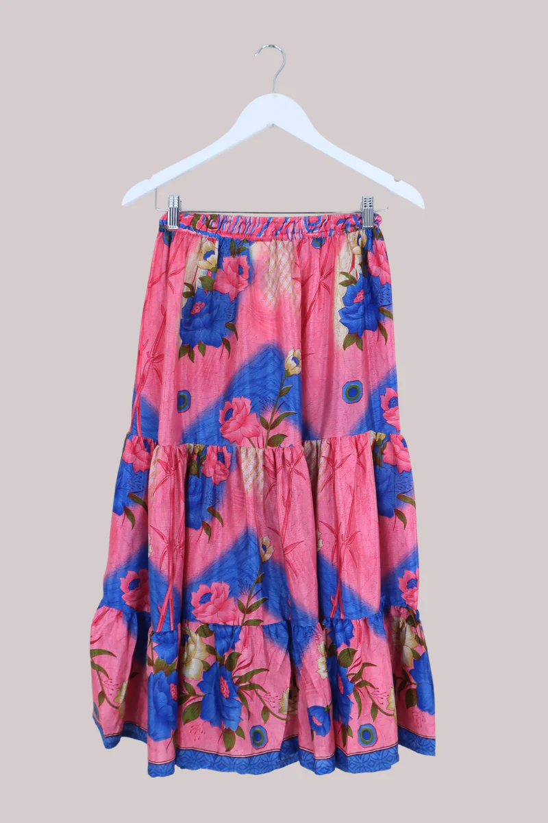Rosie Midi Skirt in Cotton Candy Florals - Free Size - Image 3