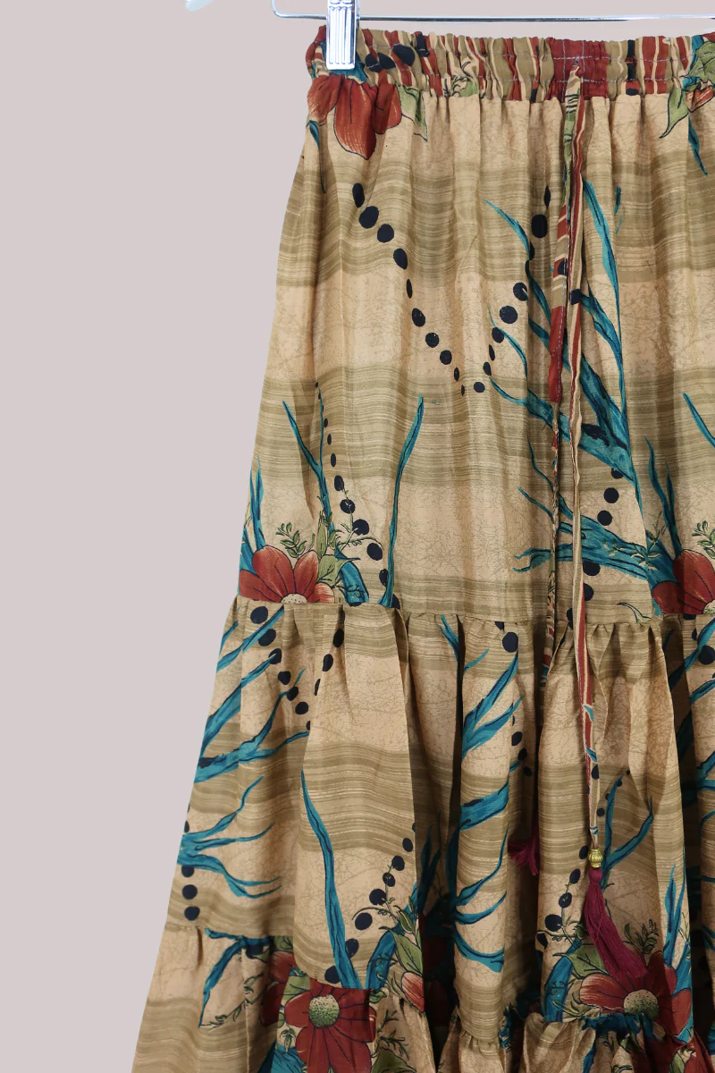 Rosie Midi Skirt in Golden Sunrise Woodland - Free Size - Image 2