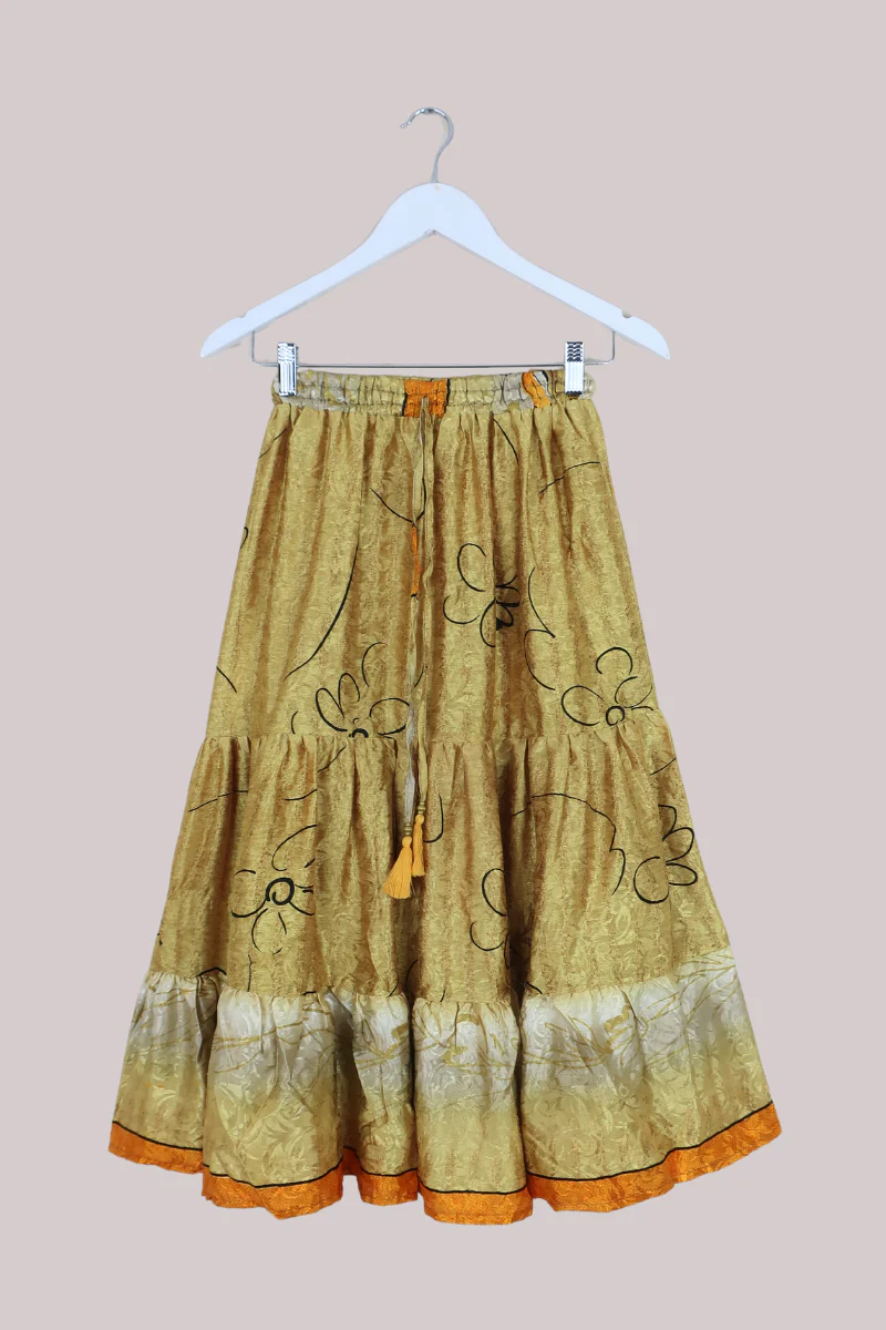 Rosie Midi Skirt in Shining Buttercups - Free Size