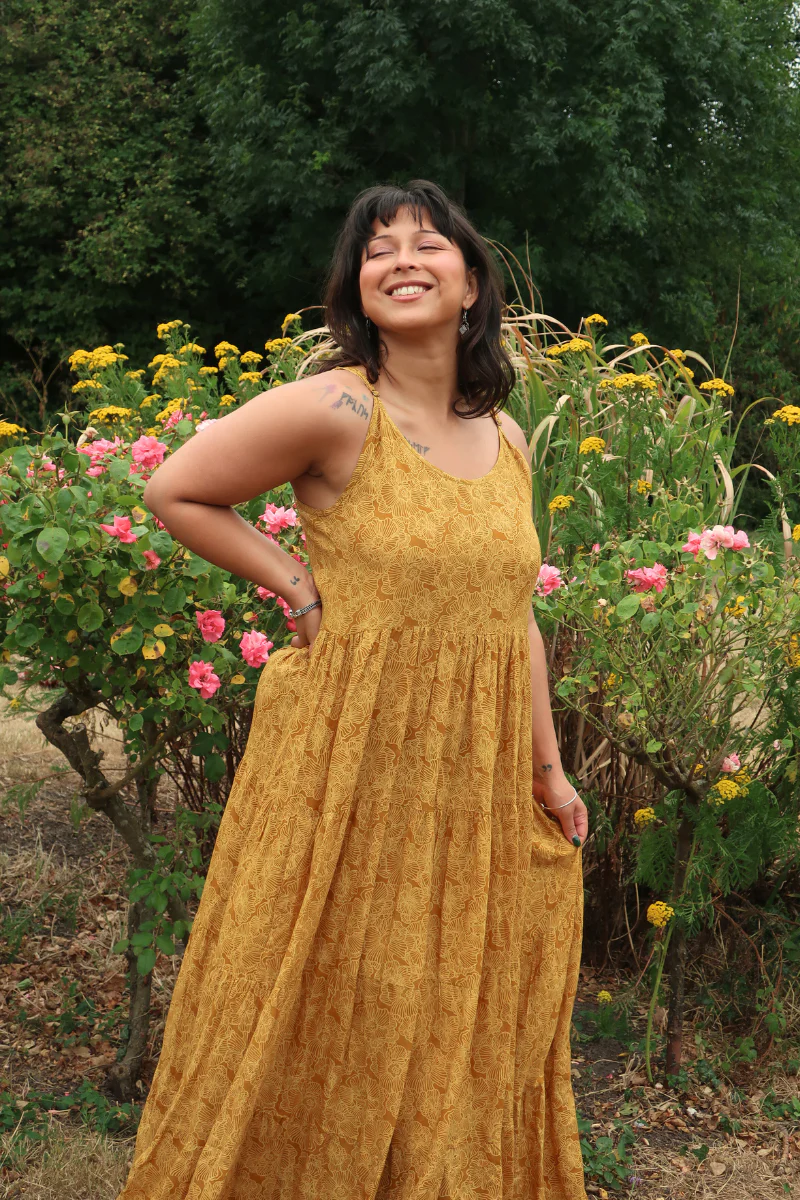 Samantha Maxi Dress in Saffron