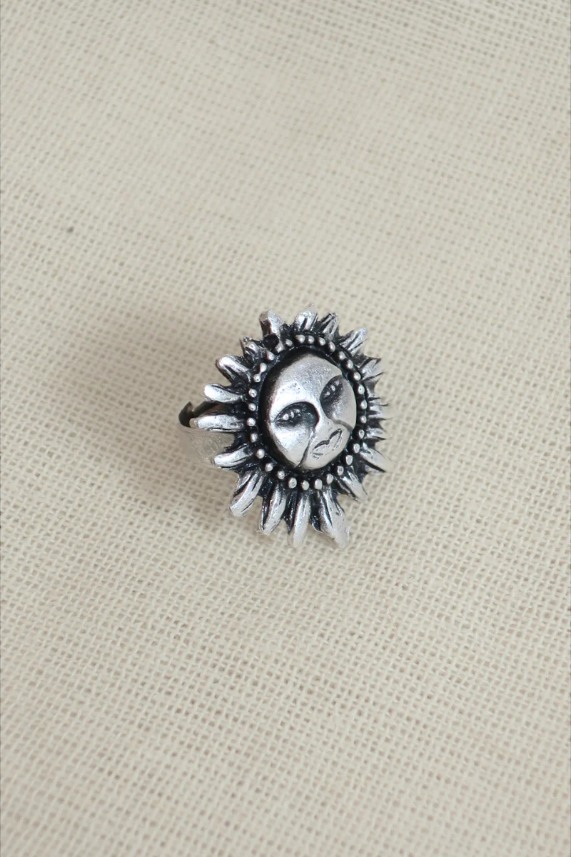 Solar Power Silver Plated Ring