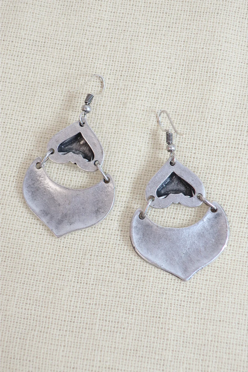 Prairie Heart Silver Plated Earrings - Image 2