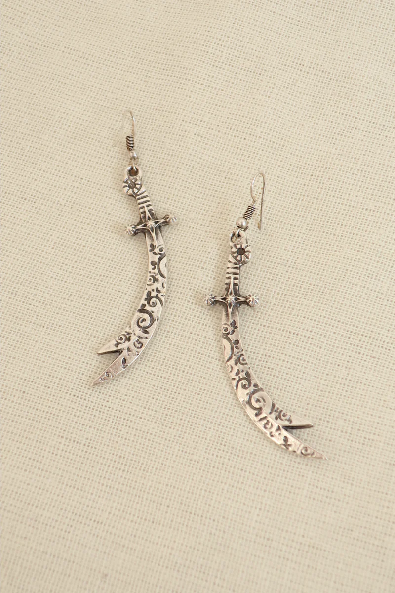 Cutlass Silver Plated Earrings