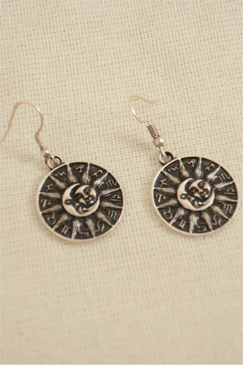 Dawn of the Zodiac Silver Plated Earrings - Image 2