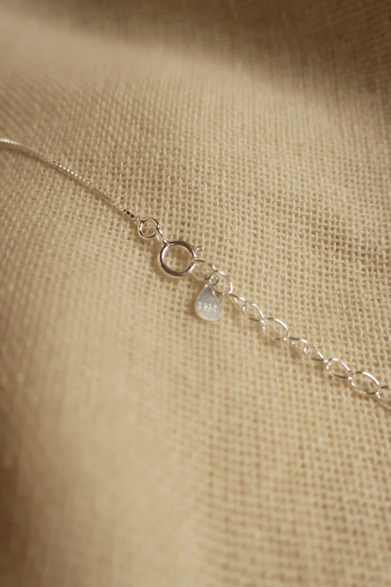 Silver Marigold Charm Necklace - Image 3