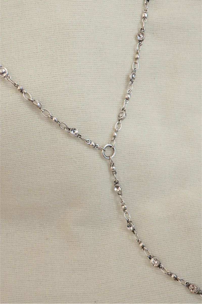 Chain of Zirconia Silver Plated Necklace - Image 2