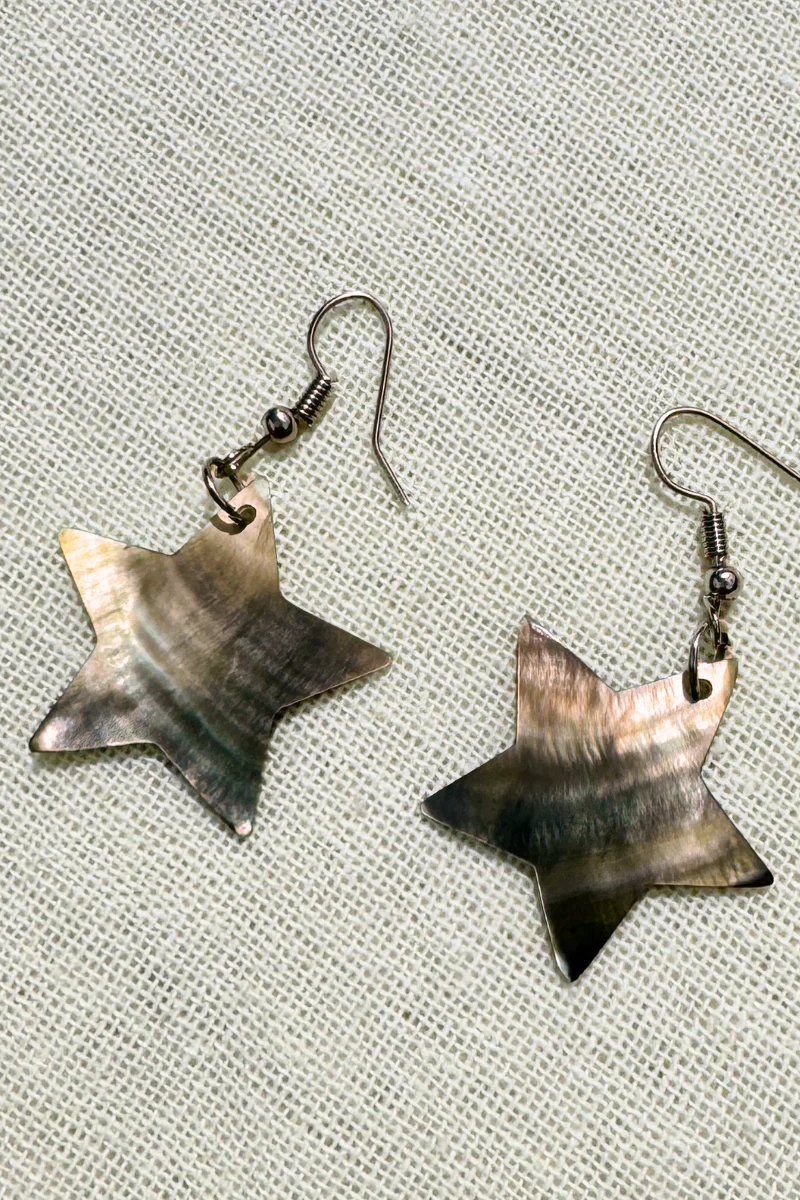 Star Nacre Shell Earrings