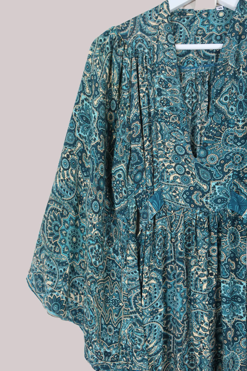 Stevie Maxi Dress in Simone Blue Mandala - Image 4