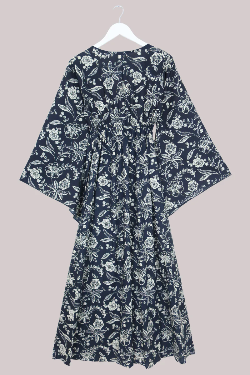 Vanessa Maxi Dress in Black Vintage Florals - Image 5