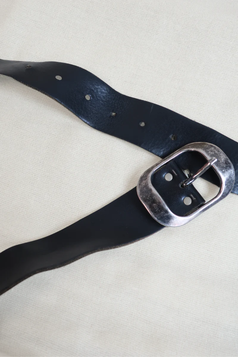 Vintage Belt - Chunky Black & Silver - Image 3