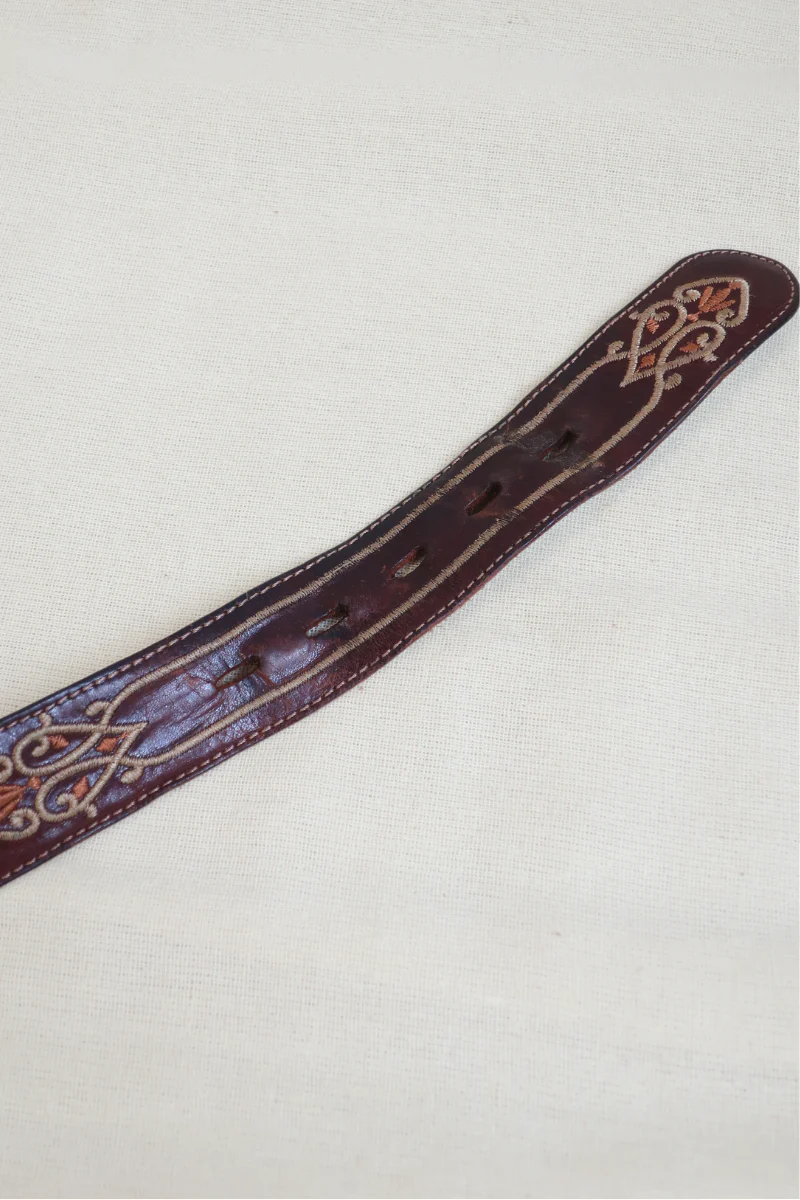 Vintage Belt - Deep Brown Embroidery - Image 3