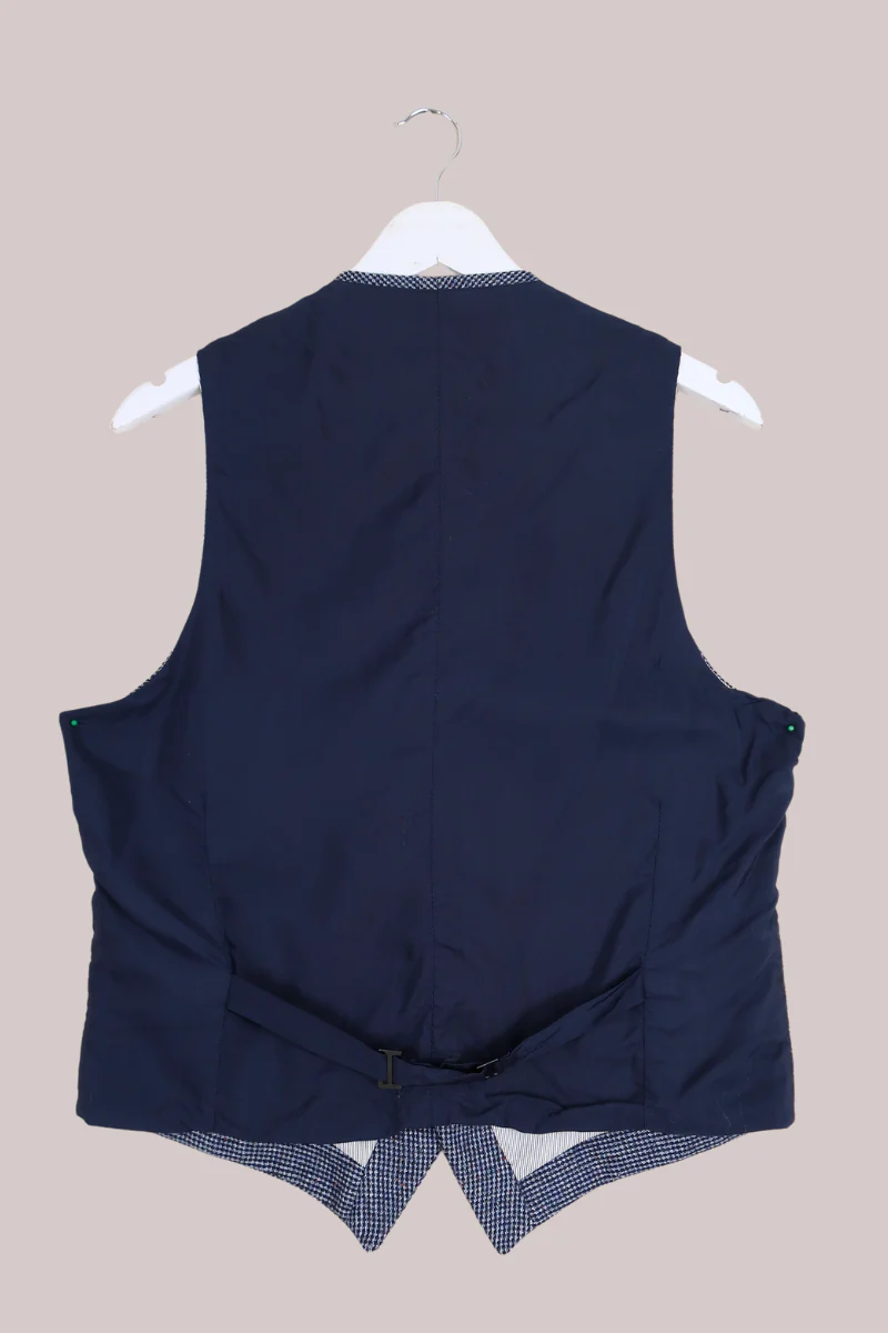 Vintage Blue Dart Mottled Twill Waistcoat - Size M/L - Image 3