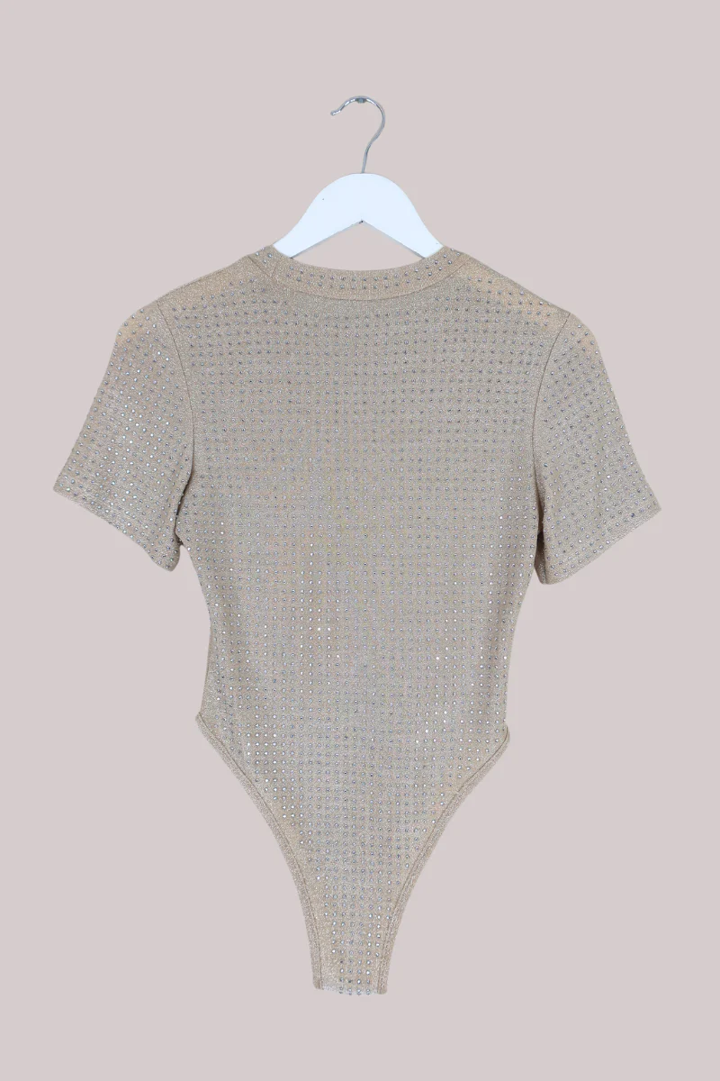 Vintage Bodysuit - Champagne Shimmer - Size M/L - Image 3